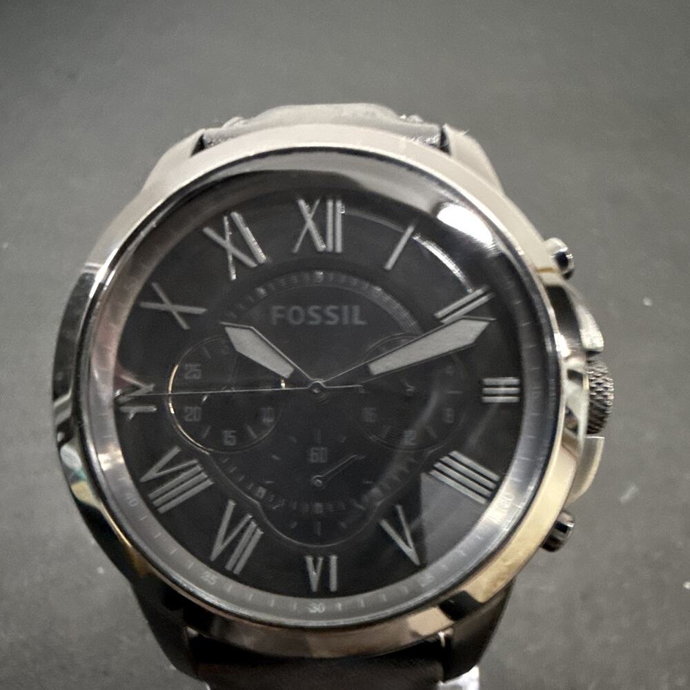MENS FOSSIL GRANT FS-5147 WRISTWATCH 45mm CASE MAX 8” WRIST NEW BATTERY (T7)